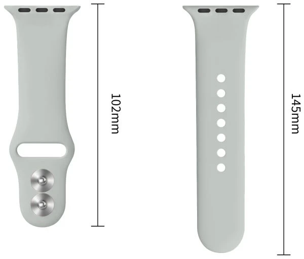 Tech-Protect SILIKONINIS DIRŽELIS WATCH 8 / 9 / 10 / 11 / 12 / SE / ULTRA (44 / 45 / 46 / 49 MM) LUNAR Pilkas