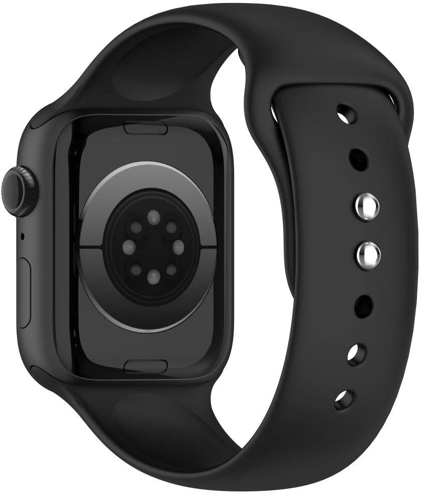 Tech-Protect SILIKONINIS DIRŽELIS WATCH 8 / 9 / 10 / 11 / 12 / SE / ULTRA (44 / 45 / 46 / 49 MM) Juodas