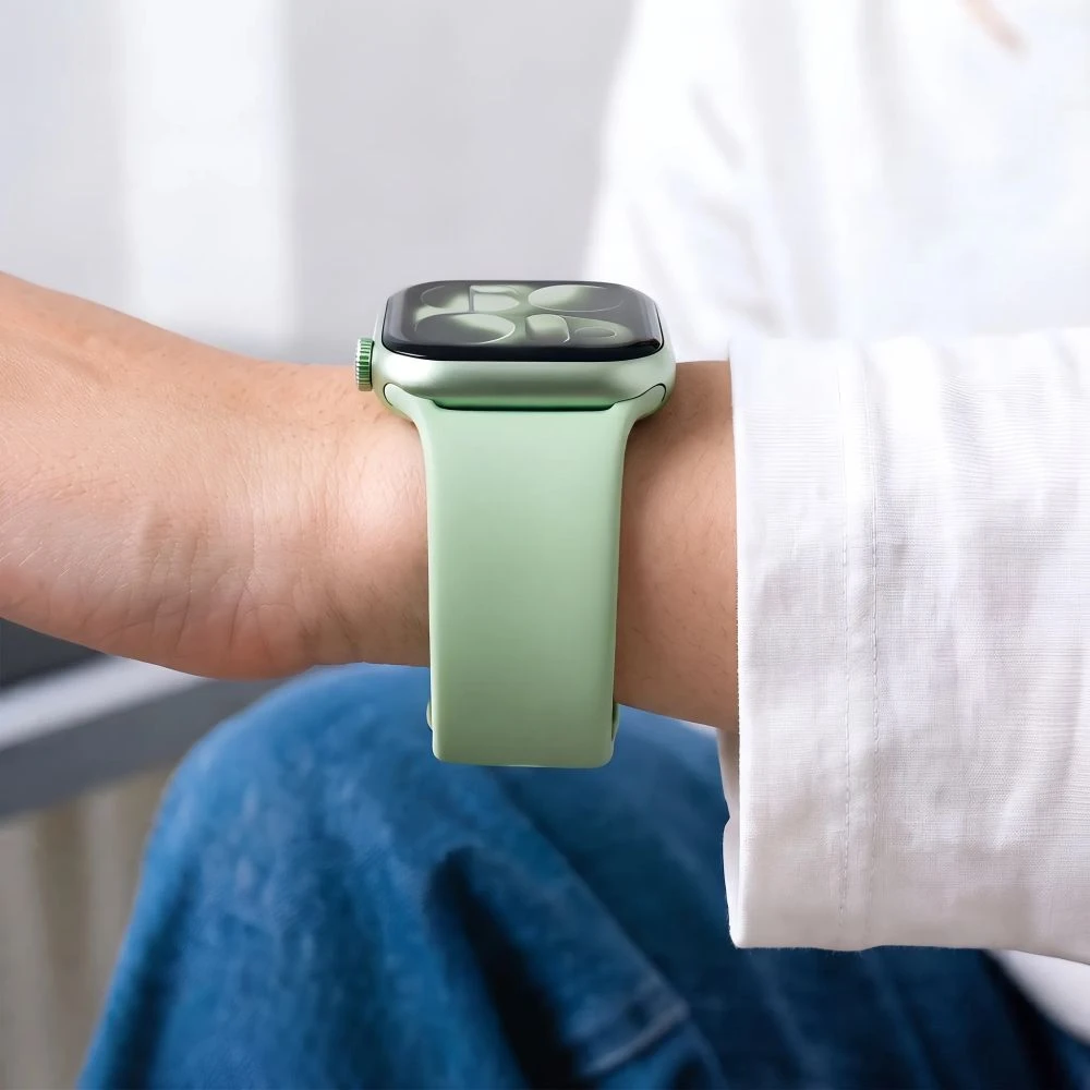 Tech-Protect SILIKONINIS DIRŽELIS WATCH 8 / 9 / 10 / 11 / 12 / SE (40 / 41 / 42 MM) PISTACIJŲ SPALVOS