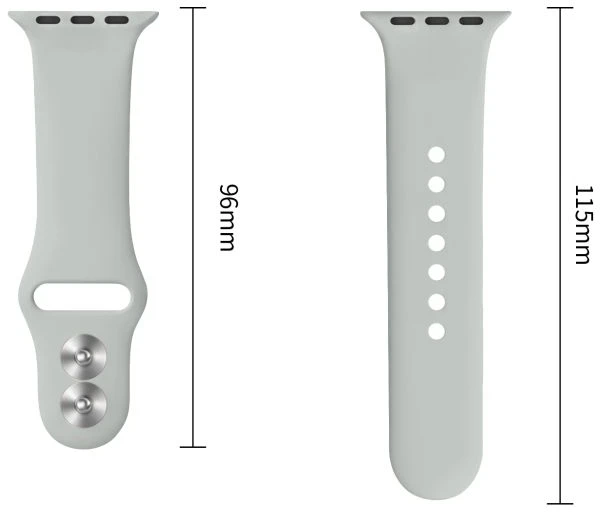 Tech-Protect SILIKONINIS DIRŽELIS WATCH 8 / 9 / 10 / 11 / 12 / SE (40 / 41 / 42 MM) LUNAR Pilkas