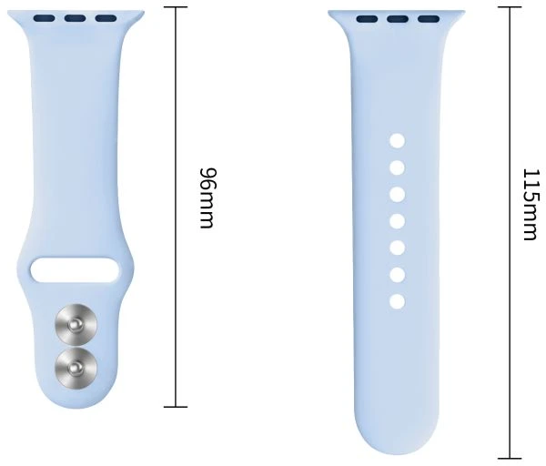 Tech-Protect SILIKONINIS DIRŽELIS WATCH 8 / 9 / 10 / 11 / 12 / SE (40 / 41 / 42 MM) ŠVIESIAI MĖLYNAS