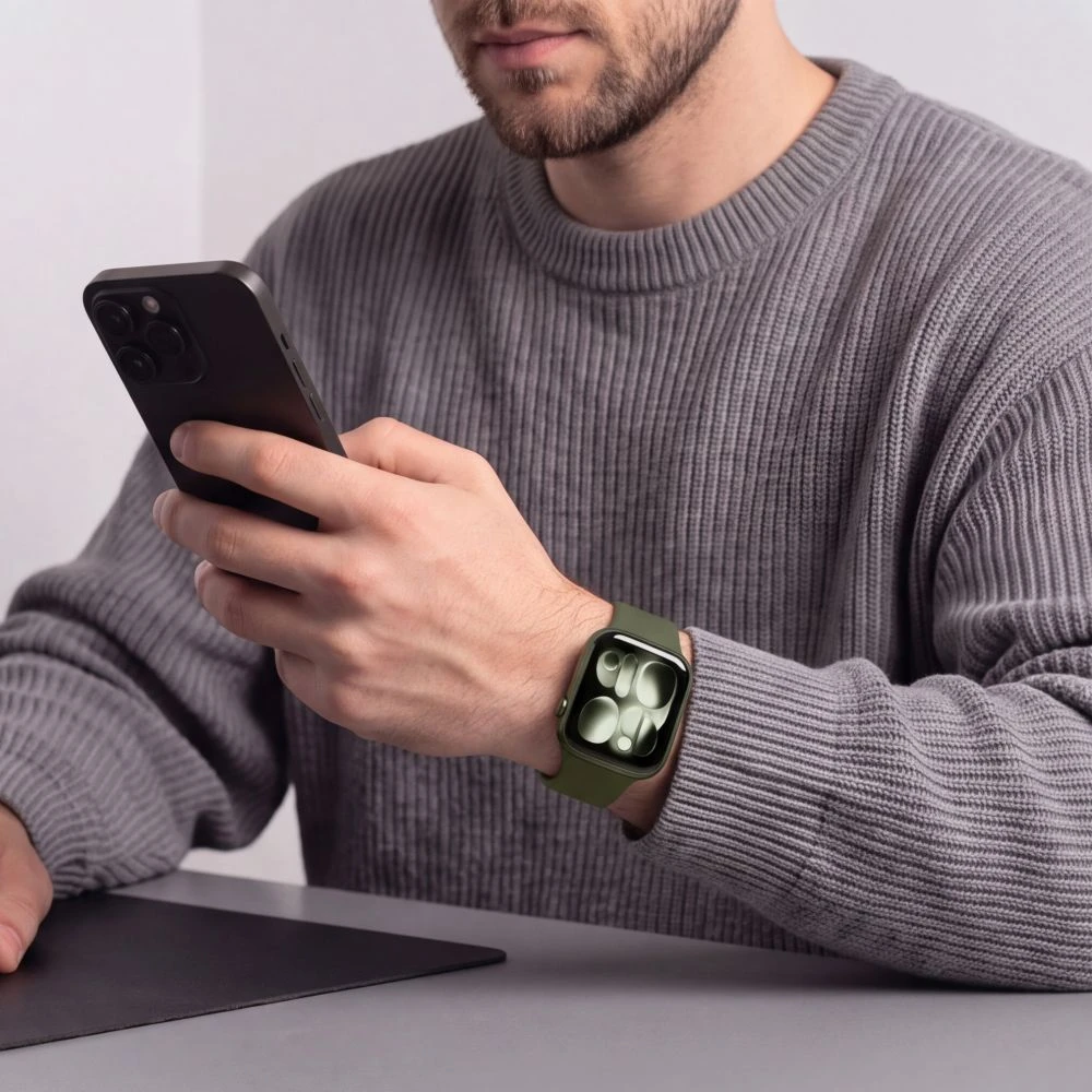 Tech-Protect SILIKONINIS DIRŽELIS WATCH 8 / 9 / 10 / 11 / 12 / SE / ULTRA (44 / 45 / 46 / 49 MM) ALYVUOGIŲ ŽALIA