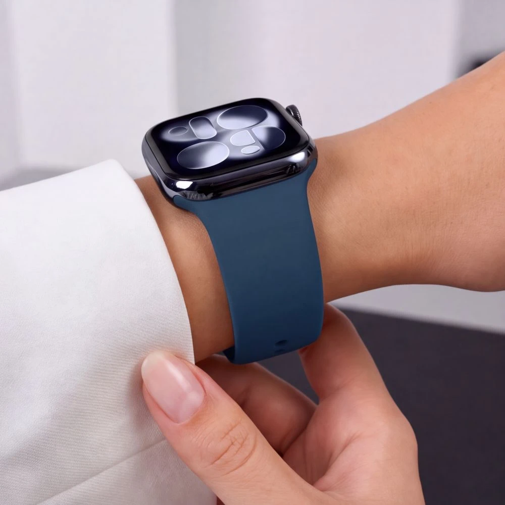 Tech-Protect SILIKONINIS DIRŽELIS WATCH 8 / 9 / 10 / 11 / 12 / SE (40 / 41 / 42 MM) TAMSIAI MĖLYNAS