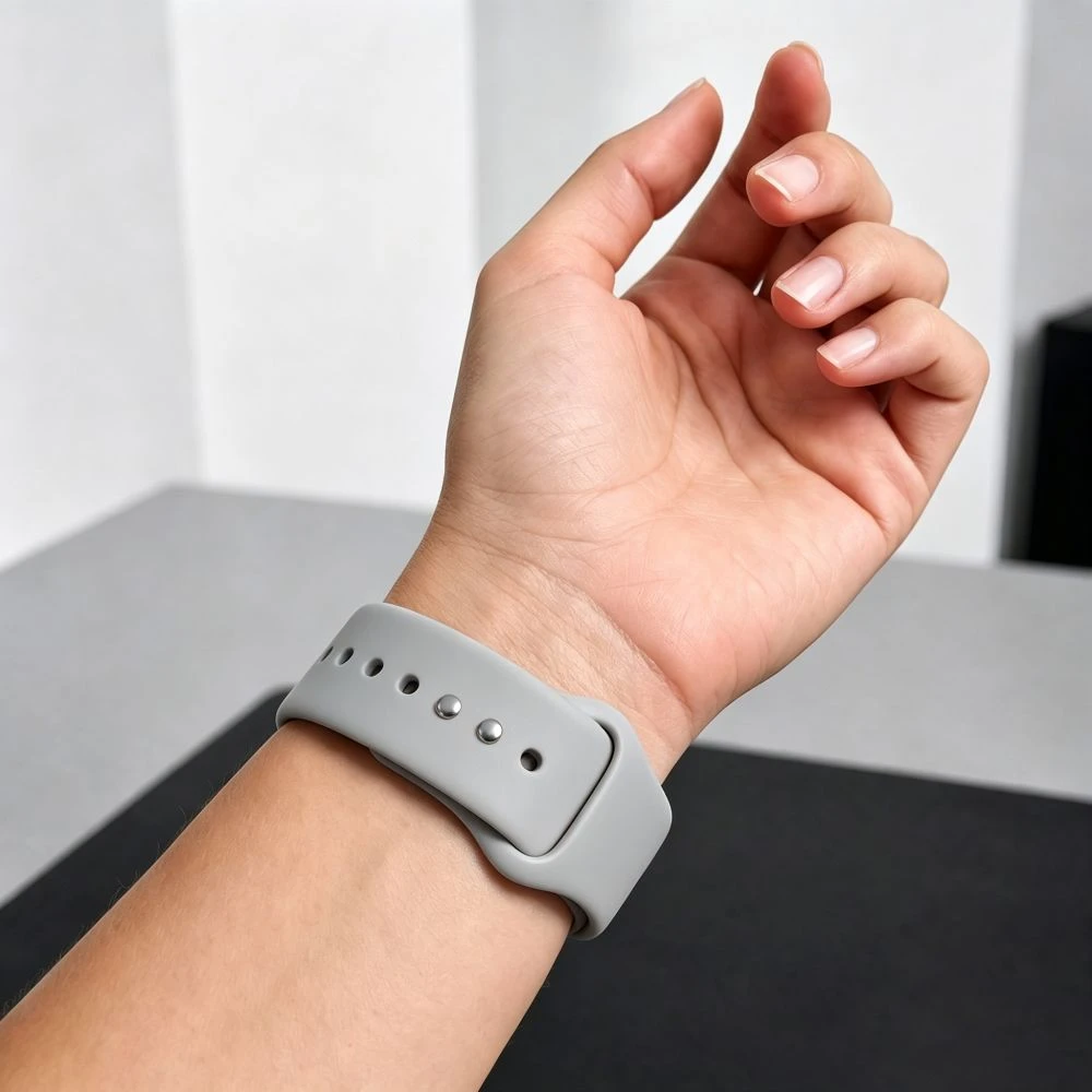 Tech-Protect SILIKONINIS DIRŽELIS WATCH 8 / 9 / 10 / 11 / 12 / SE / ULTRA (44 / 45 / 46 / 49 MM) LUNAR Pilkas
