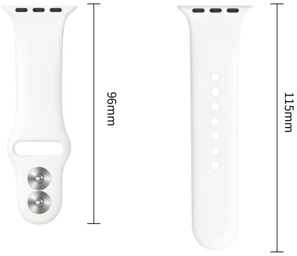 Tech-Protect SILIKONINIS DIRŽELIS WATCH 8 / 9 / 10 / 11 / 12 / SE (40 / 41 / 42 MM) Baltas