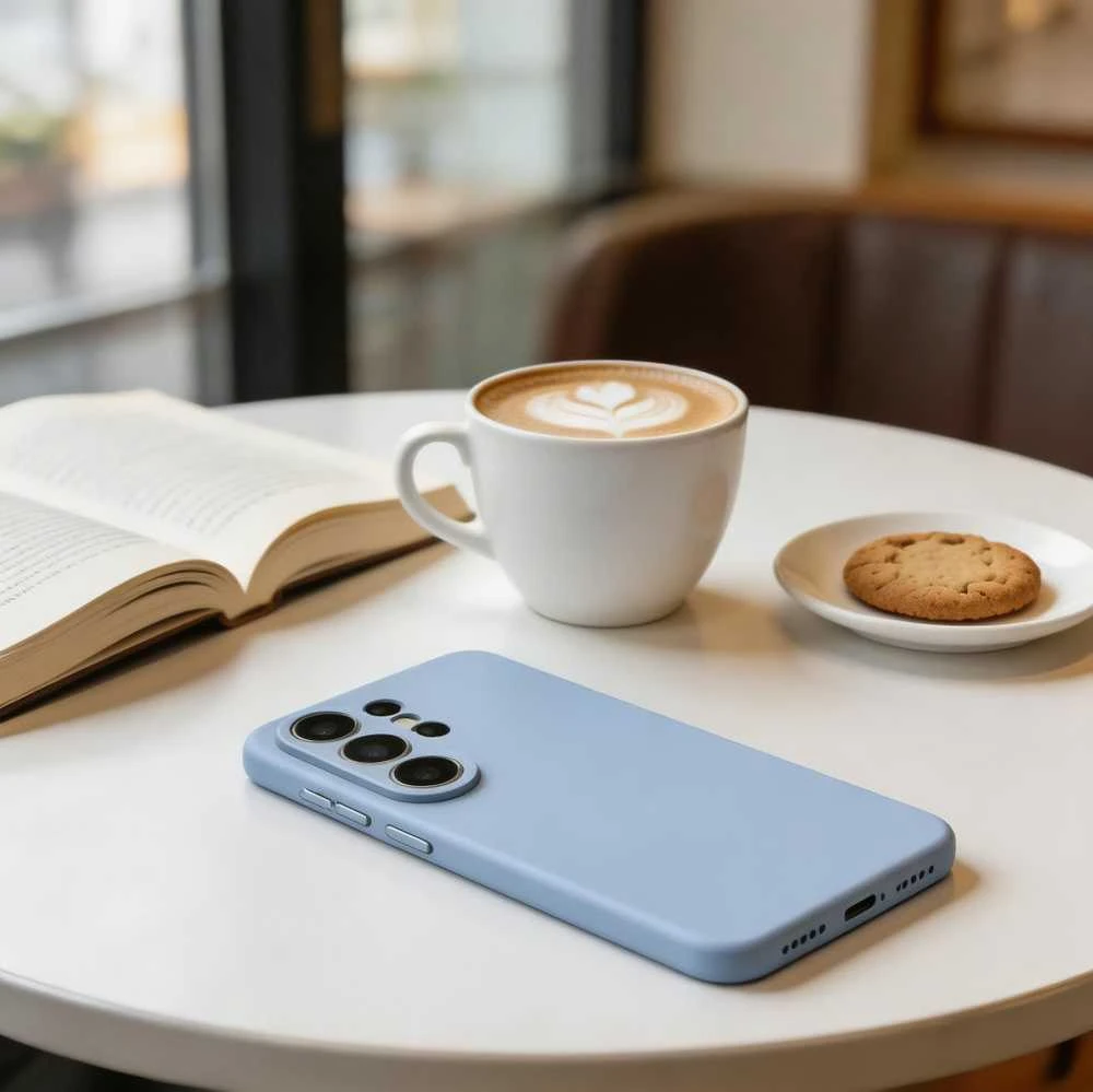 Tech-Protect silikoninis MagSafe Samsung Galaxy S26 Ultra dėklas žydros spalvos