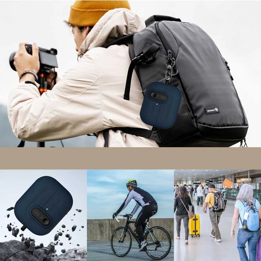 Tech-Protect Slim Hook dėklas ausinėms Samsung Galaxy Buds 3 / 3 FE / 3 Pro mėlynos spalvos