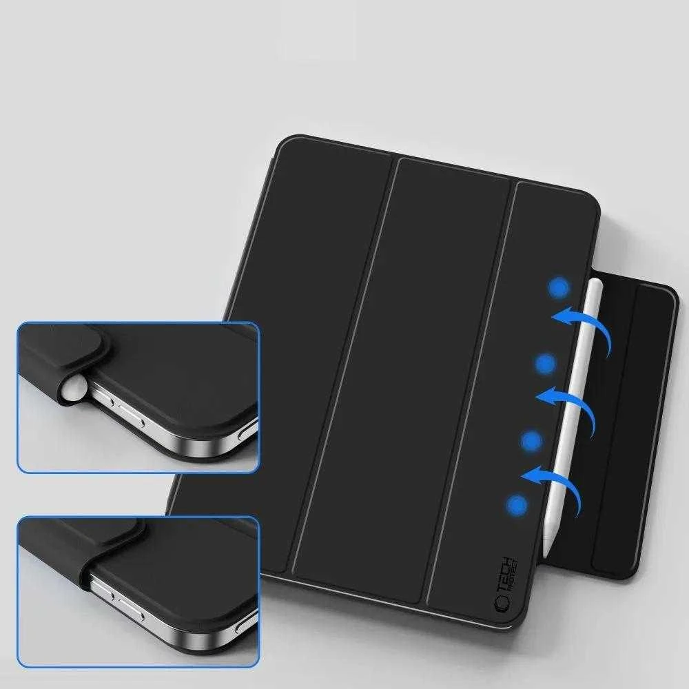 „Tech-Protect Smartcase Magnetic“, skirtas „iPad 10.9“ (2022 m.) / „iPad 11“ (2025 m.) - juodas