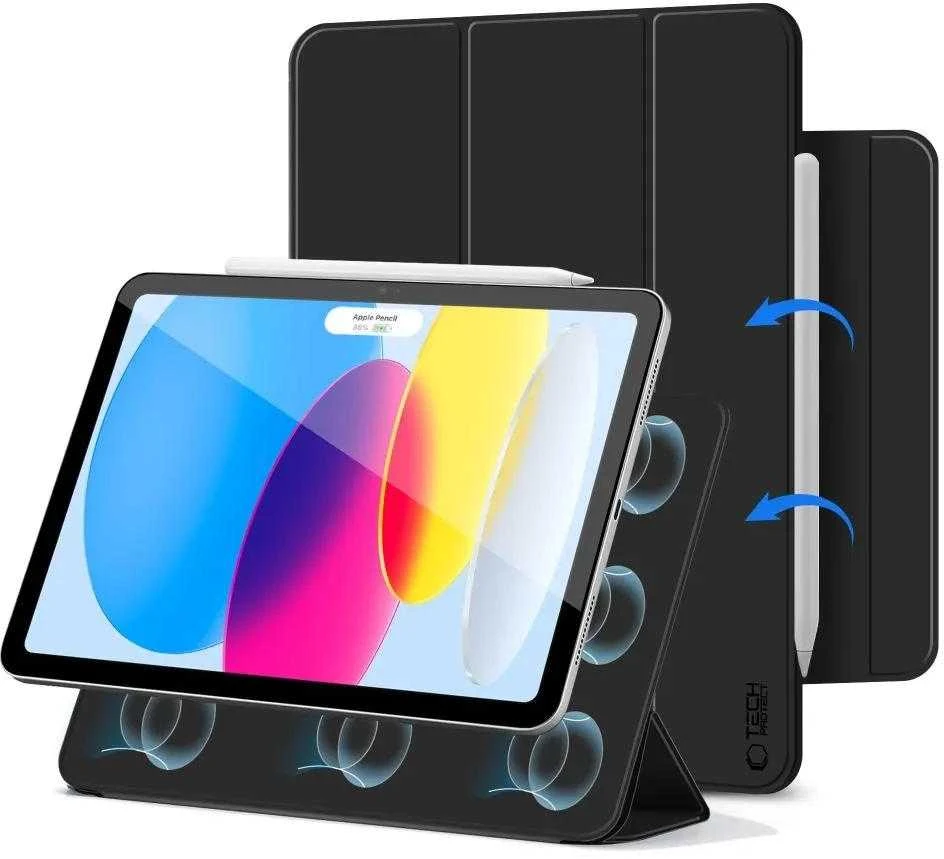 „Tech-Protect Smartcase Magnetic“, skirtas „iPad 10.9“ (2022 m.) / „iPad 11“ (2025 m.) - juodas