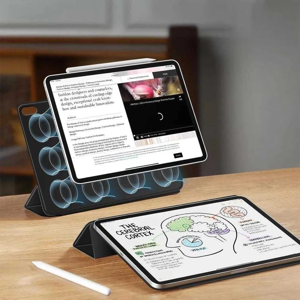 „Tech-Protect Smartcase Magnetic“, skirtas „iPad 10.9“ (2022 m.) / „iPad 11“ (2025 m.) - juodas