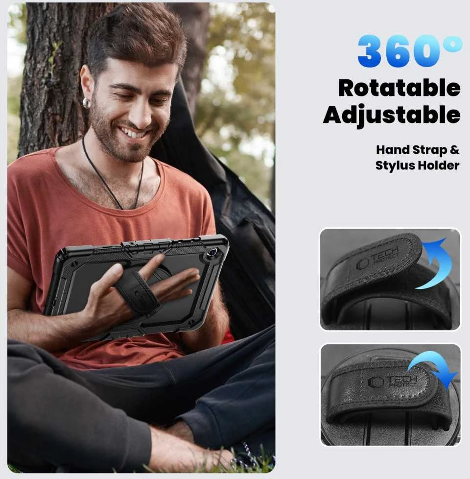 „Tech-Protect Solid“, apvadai „Galaxy TAB A9+ / A11+ PLUS 11.0 X210 / X215 / X216 / X230 / X235 / X236“, ratlankiai