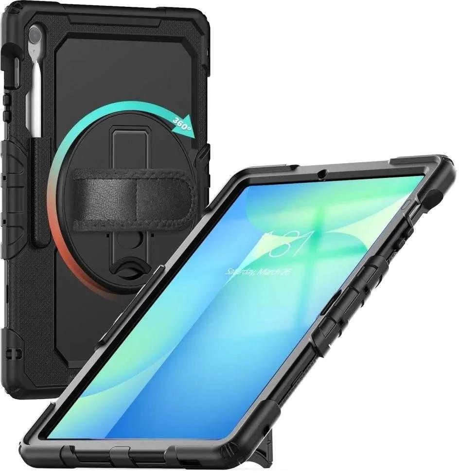 Tech-Protect Solid dėklas skirtas Samsung Galaxy Tab S10 FE+ – juodos spalvos