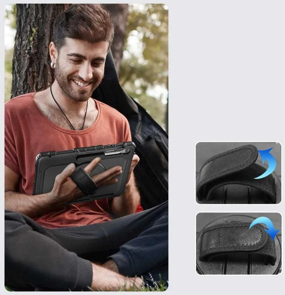 Tech-Protect Solid dėklas skirtas Samsung Galaxy Tab S10 FE+ – juodos spalvos