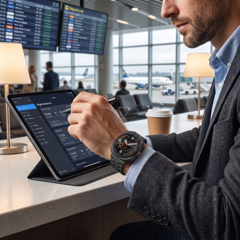 „Tech-Protect“ nerūdijančio plieno „Samsung Galaxy Watch Ultra 1 / 2“ 2024–2026 (47 mm) JUODA