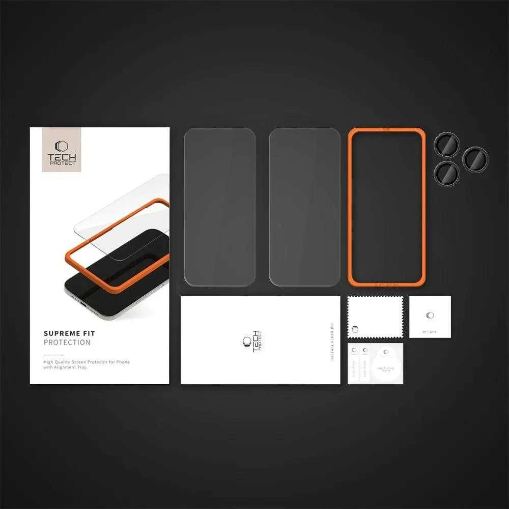 Tech-Protect Supreme Set Apsauginis stiklas Apple iPhone 16 Pro Max – Transparent (3 vnt.)