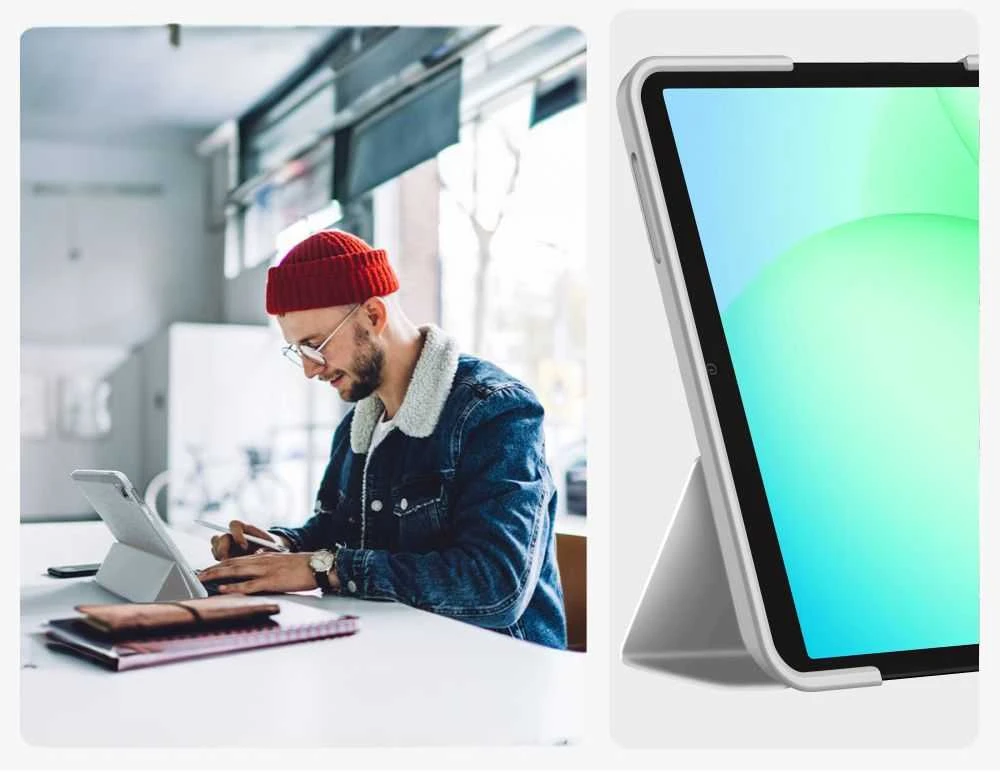 Tech Protect TechProtect Smartdėklas skirtas Samsung Galaxy Tab A9+ / A11+ Plus 11.0 X210 / X215 / X216 / X230 / X235 / X236 – pilkos spalvos
