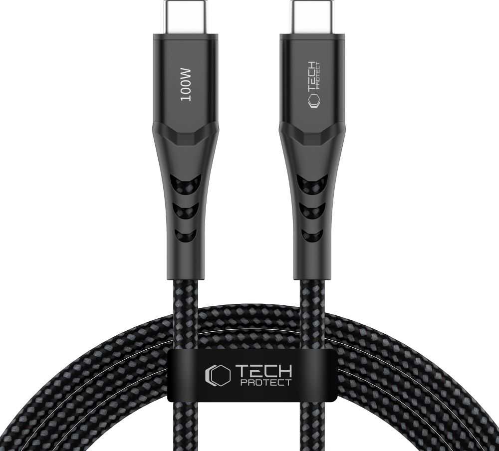 Tech-Protect UB11T ULTRABOOST TYPE-C KABELIS PD 100W / QC3.0 200CM Juodas