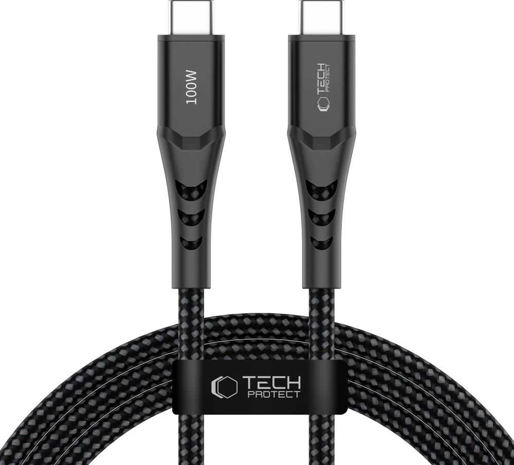 Tech-Protect UB11T ULTRABOOST TYPE-C KABELIS PD 100W / QC3.0 200CM Juodas