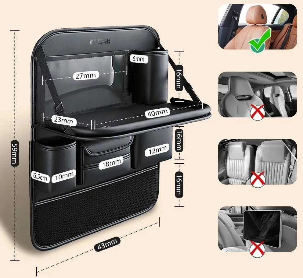 Tech-Protect UCA100 Car Organizer - Juodas