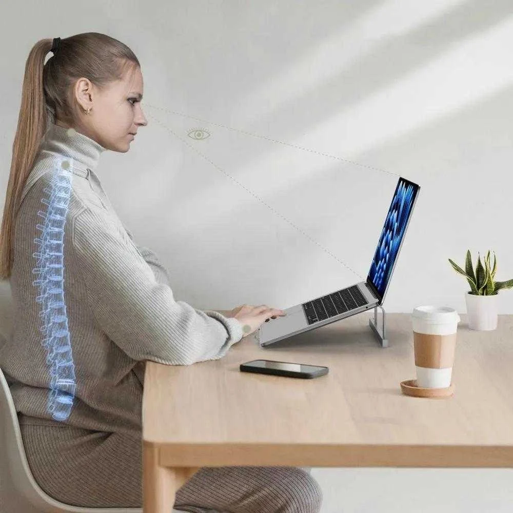 Tech-Protect ULS100 universalus stovas nešiojamiems kompiuteriams iki 16" – pilkos spalvos