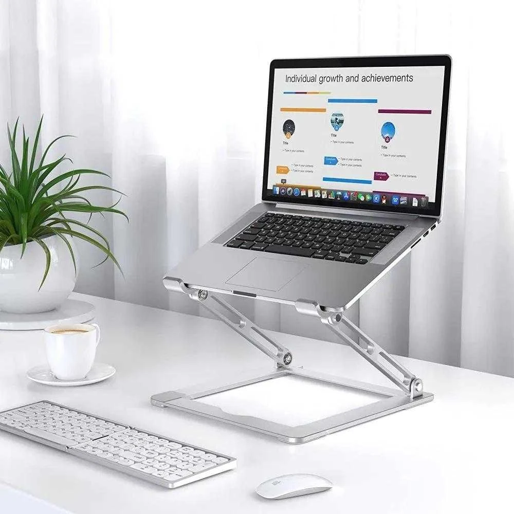 Tech-Protect ULS400 universalus extendable stovas nešiojamiems kompiuteriams iki 17″ – pilkos spalvos
