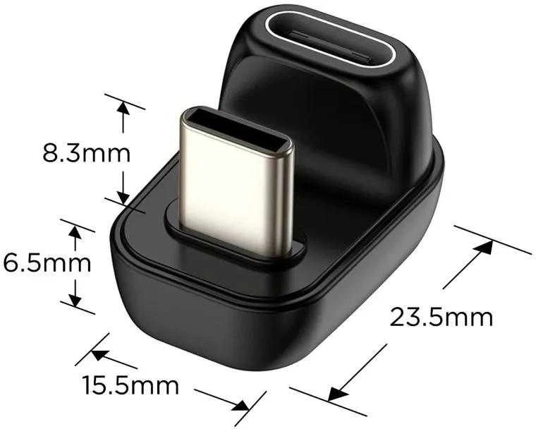 Tech-Protect Ultraboost AA04 USB-C Angled Adapteris - Juodas
