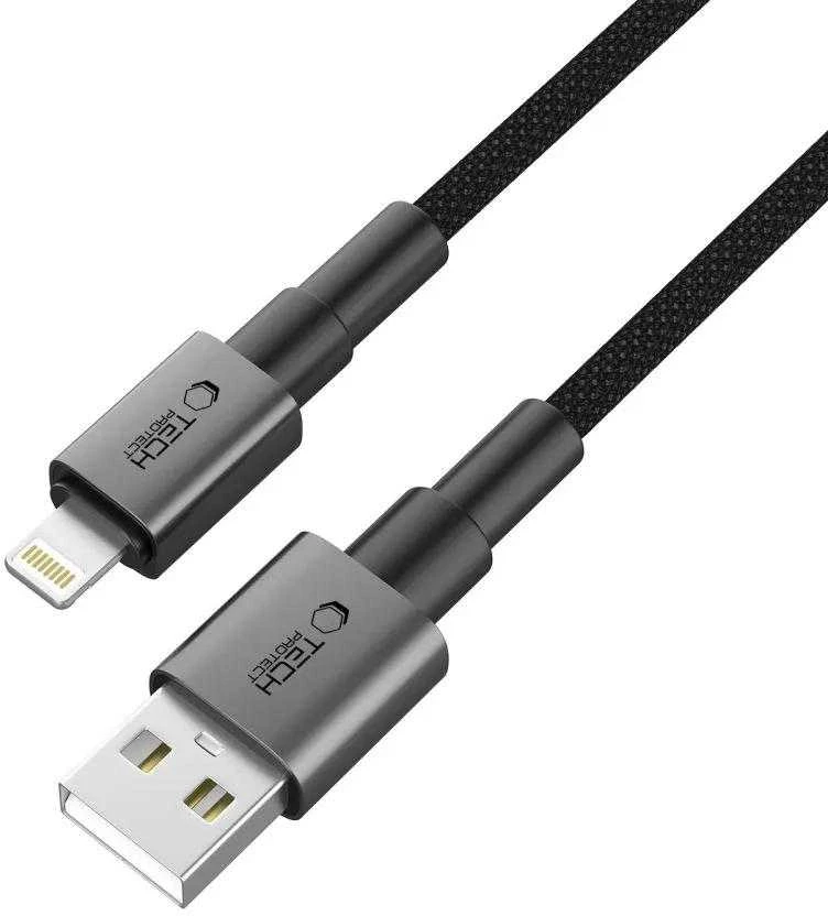 Tech-Protect Ultraboost DNA USB-A / Lightning kabelis 12W/2.4A 25 cm - pilka
