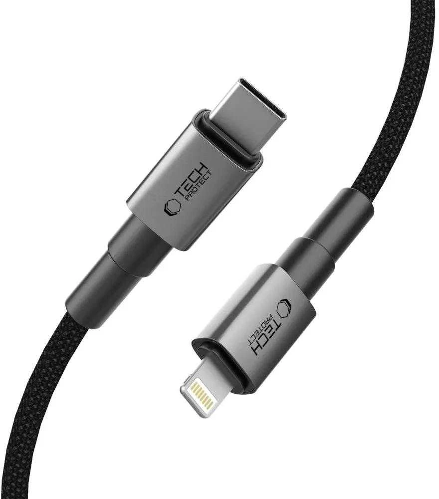 Tech-Protect Ultraboost DNA USB-C / Lightning PD27W/3A laidas 200 cm - pilka