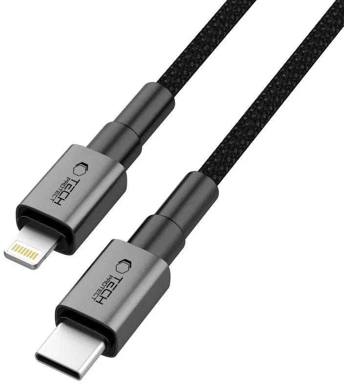 Tech-Protect Ultraboost DNA USB-C / Lightning PD27W/3A laidas 200 cm - pilka