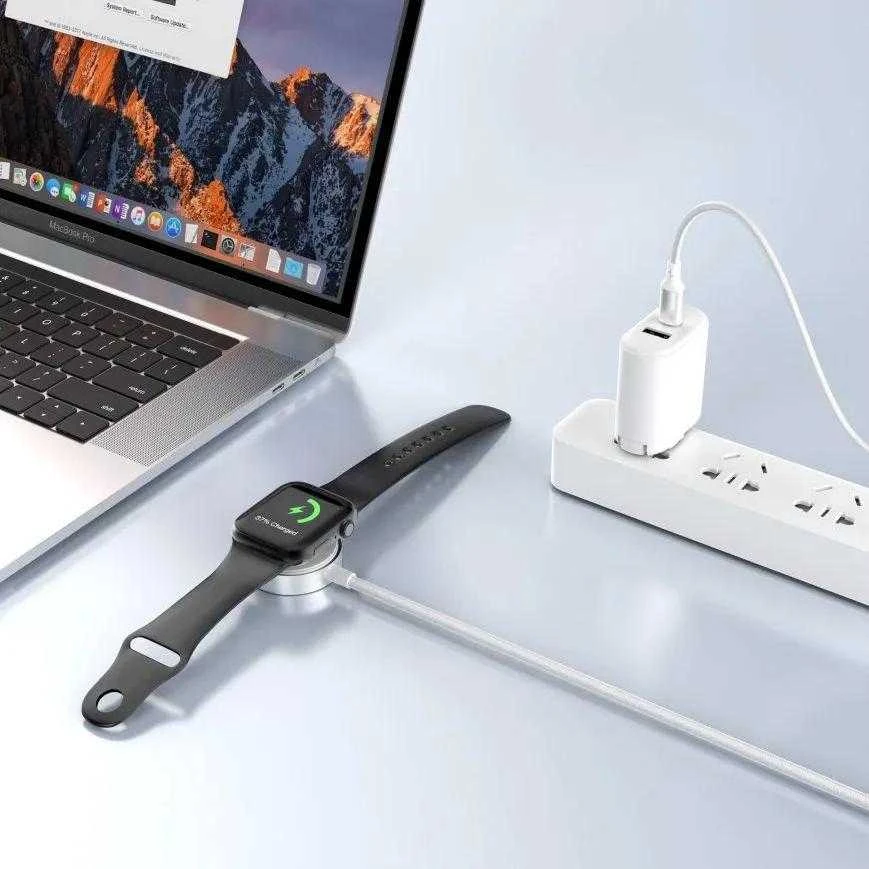 Tech-Protect UltraBoost USB-C belaidis įkroviklis skirtas Apple Watch 1m – baltos spalvos