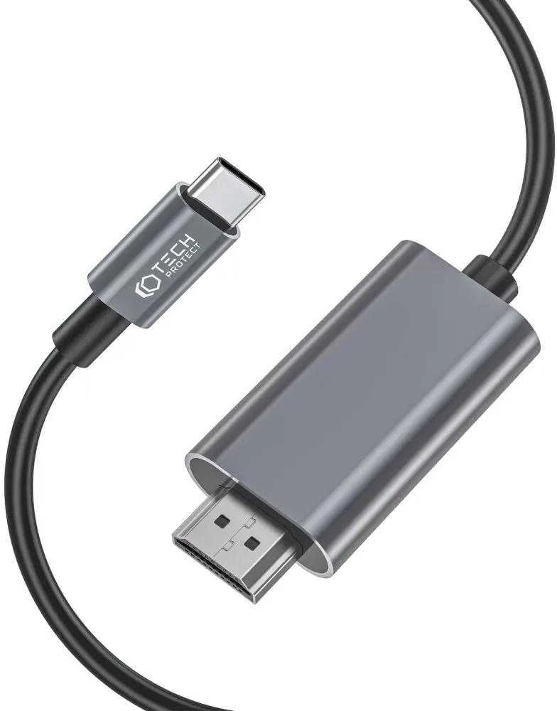 „Tech-Protect UltraBoost“ USB-C / HDMI 4K 60Hz kabelis, 2 m, juodas