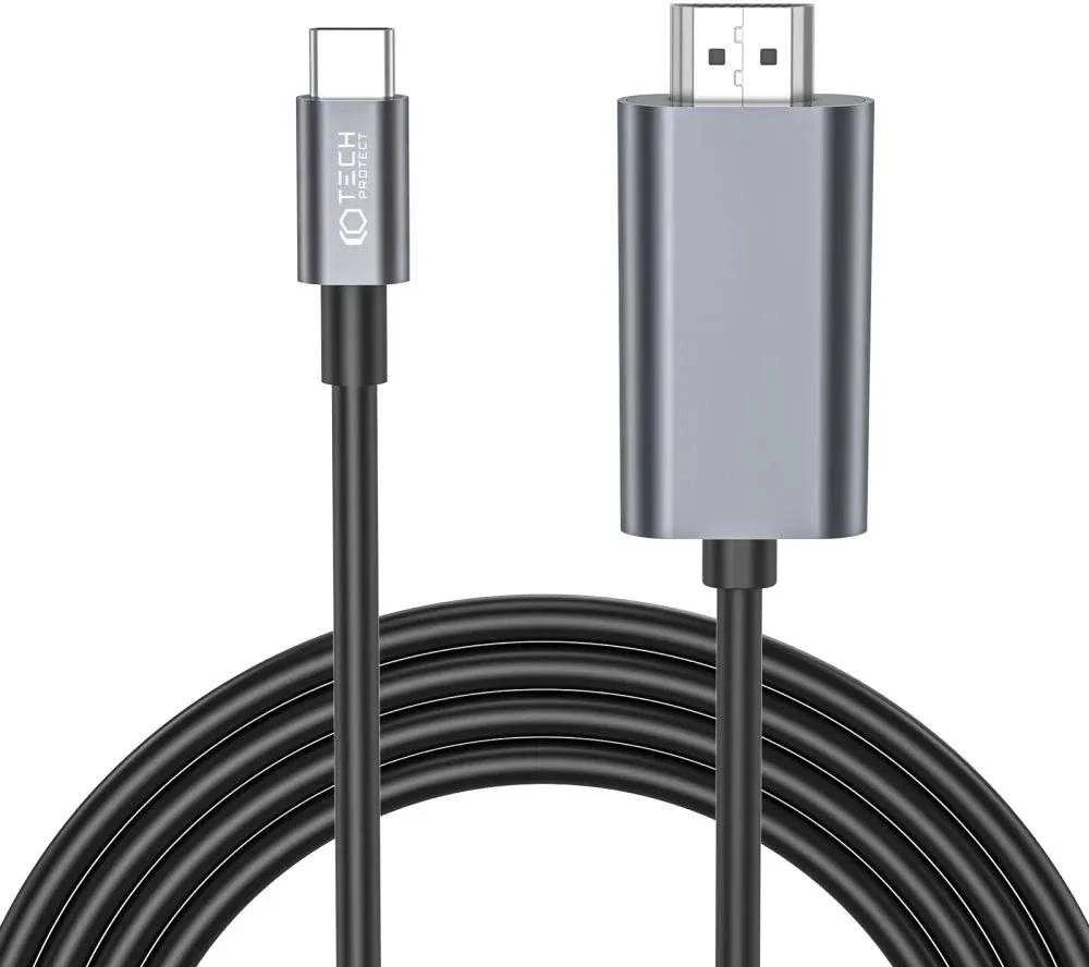„Tech-Protect UltraBoost“ USB-C / HDMI 4K 60Hz kabelis, 2 m, juodas