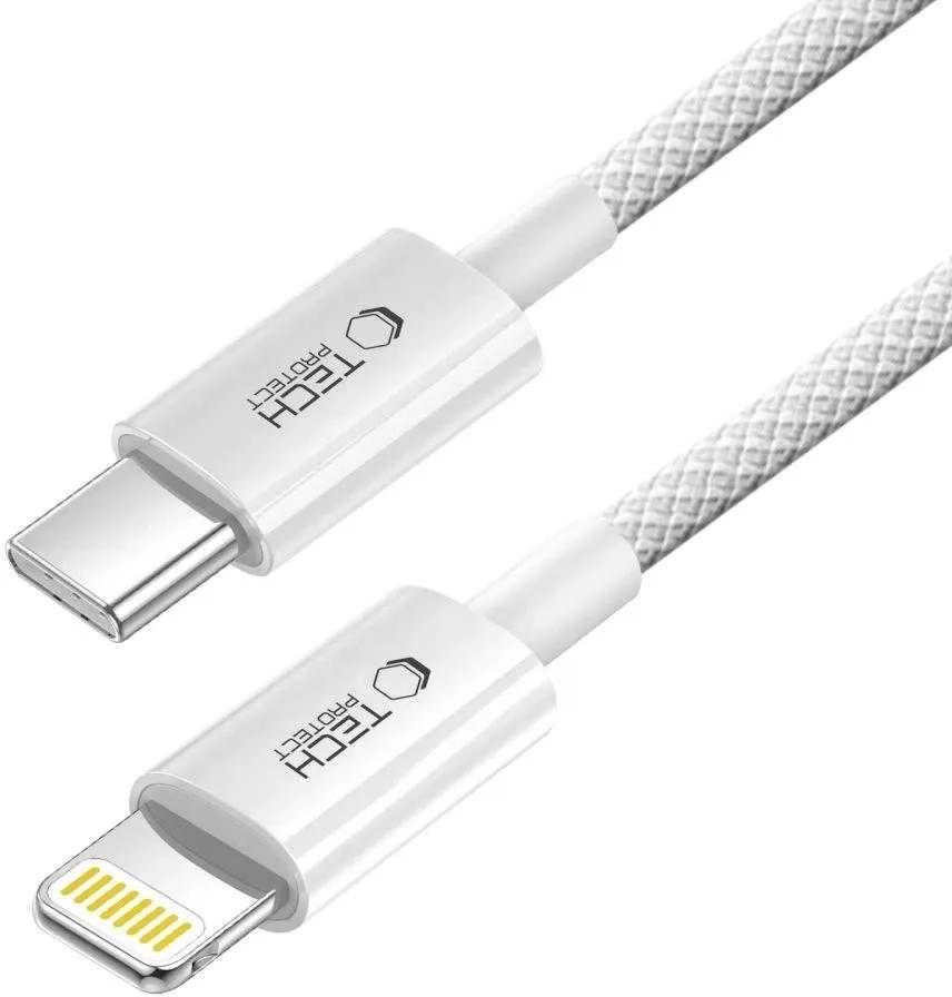 Tech-Protect UltraBoost USB-C / Lightning PD27W/3A laidas 100 cm - pilka