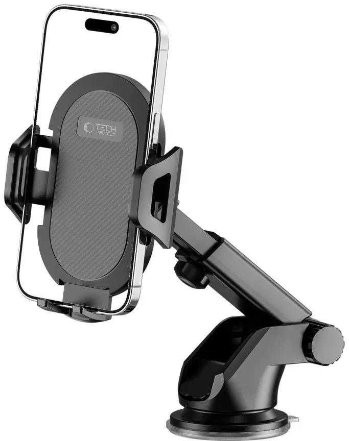 Tech-Protect V1 Car telefono laikiklis for Windshield/Cockpit – juodos spalvos