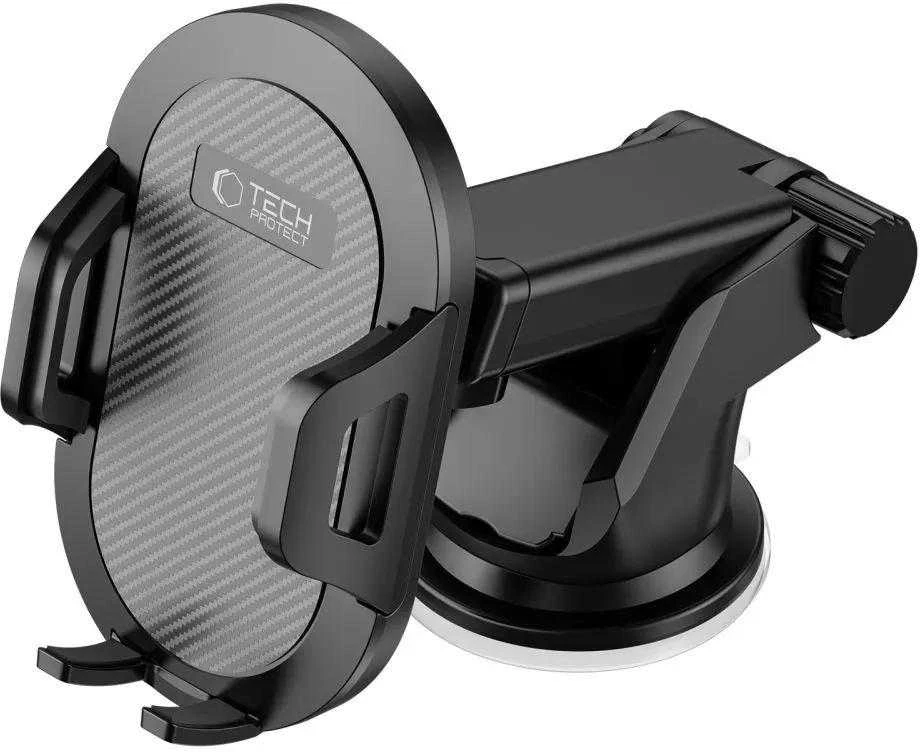 Tech-Protect V1 Car telefono laikiklis for Windshield/Cockpit – juodos spalvos