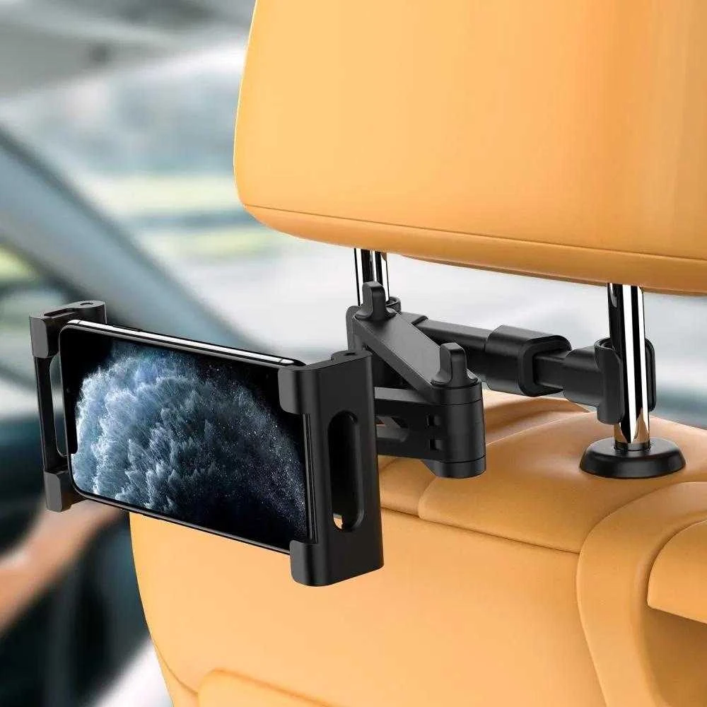 Tech-Protect V1 telescopic car headrest telefono laikiklis – juodos spalvos