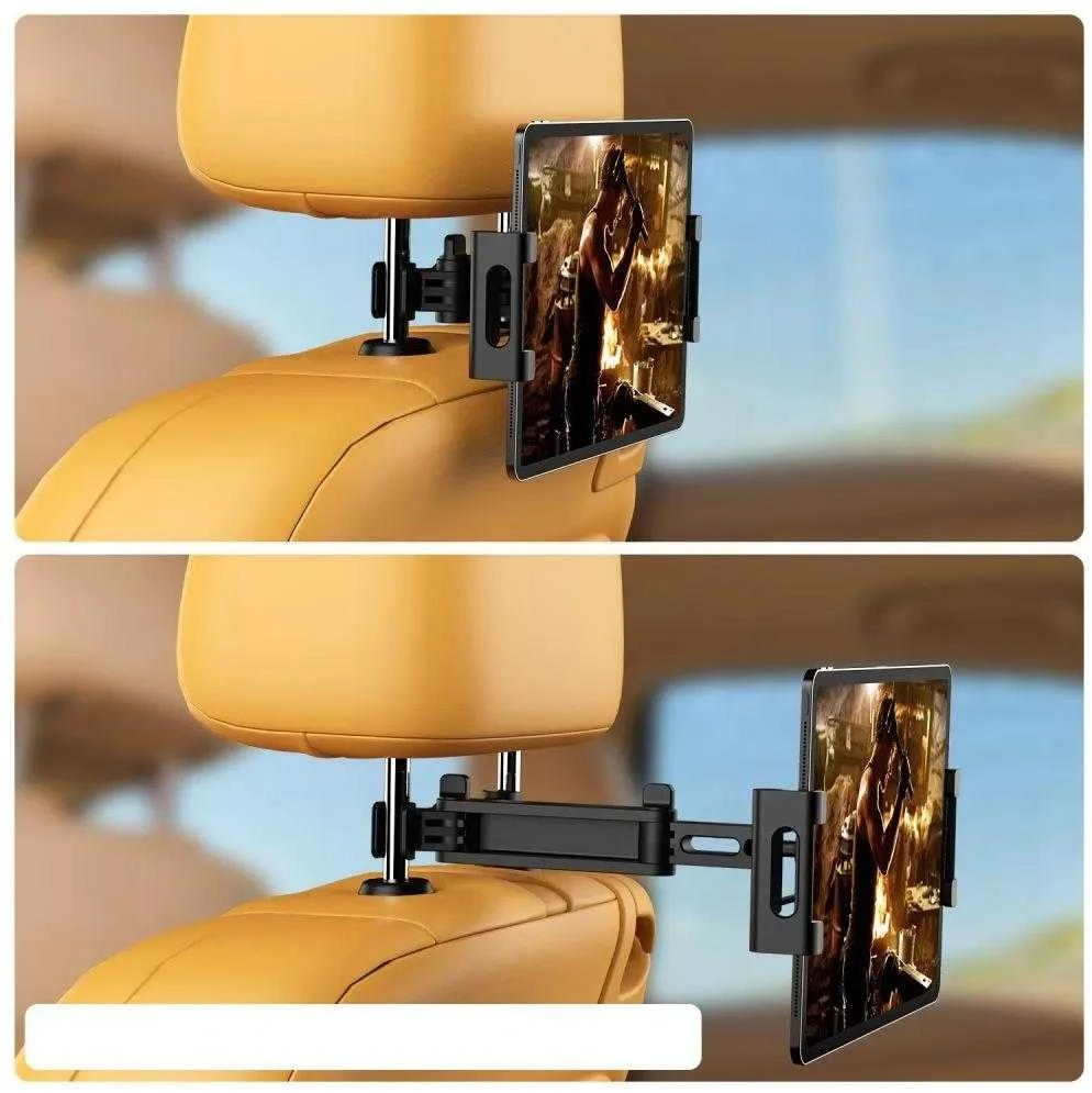 Tech-Protect V1 telescopic car headrest telefono laikiklis – juodos spalvos