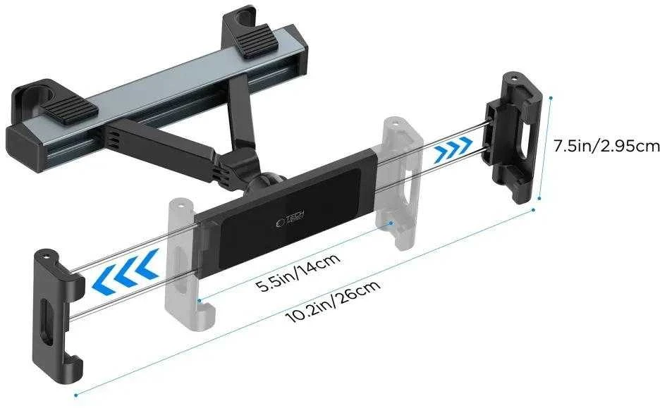 Tech-Protect V3 HEADREST CAR MOUNT juodos spalvos