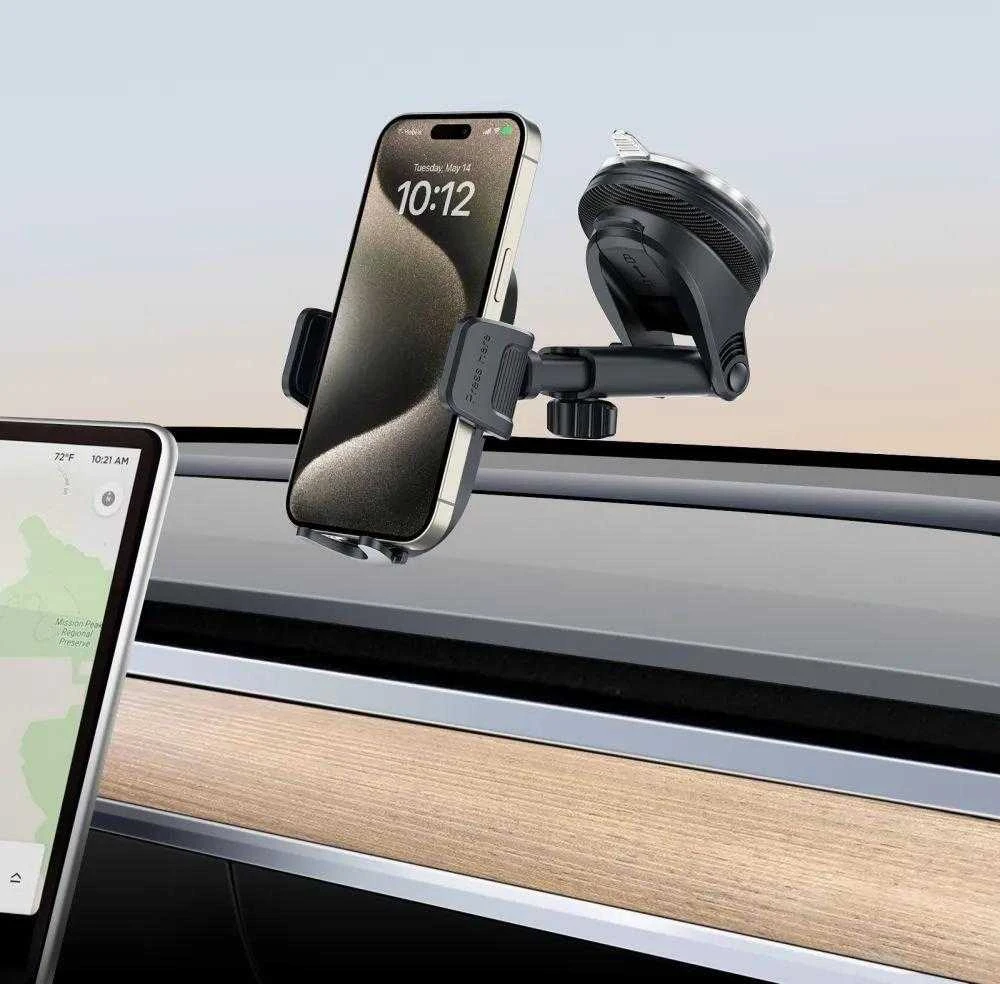Tech-Protect V7 automobilinis telefono laikiklis for cockpit / air vent – juodos spalvos