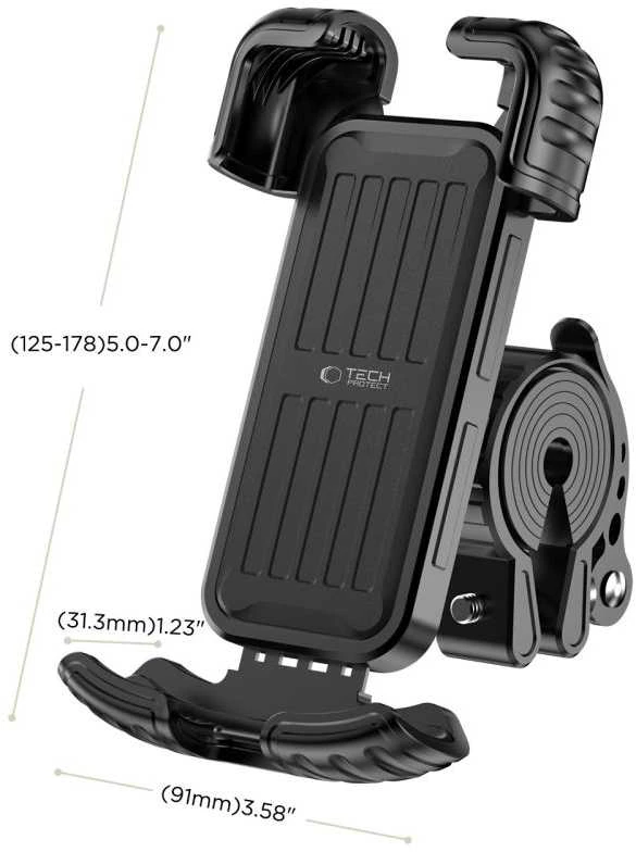 Tech-Protect V7 UNIVERSALUS DVIRAČIO IR MOTOCIKLO LAIKIKLIS Juodas