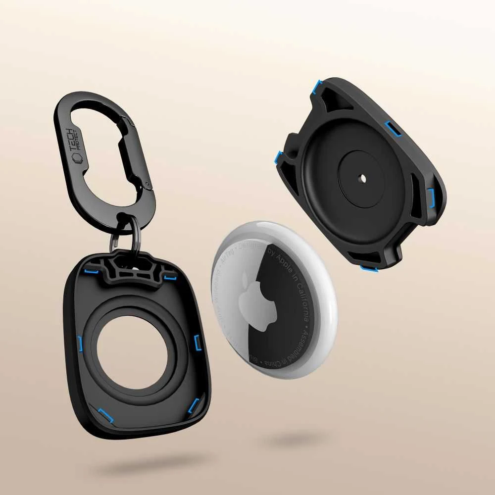 Tech-Protect Velar dėklas skirtas Apple AirTag 1 / 2 – juodos spalvos