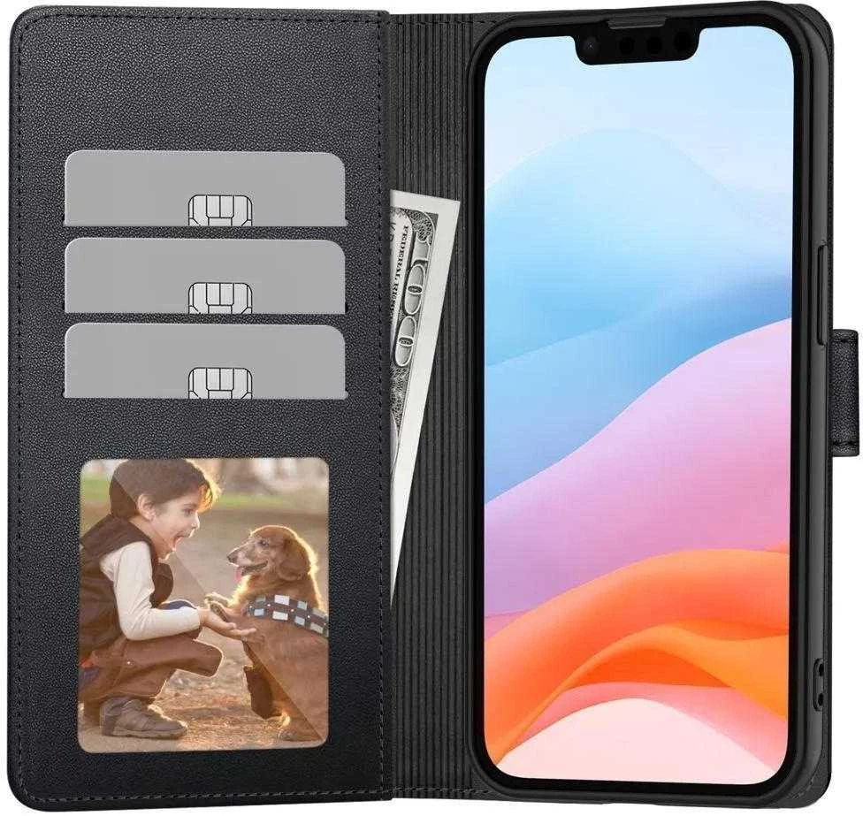 Tech-Protect Wallet dėklas skirtas Xiaomi Redmi 15C – juodos spalvos