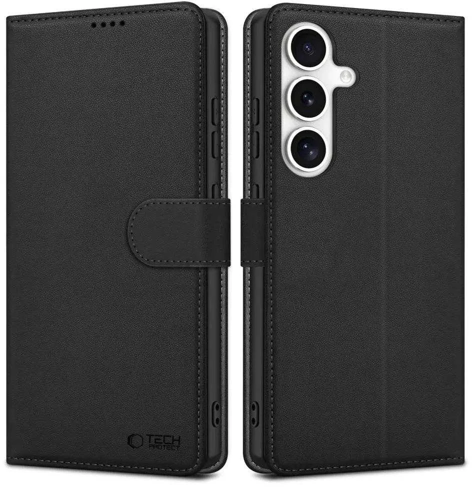 Tech-Protect Wallet Samsung Galaxy S25 – dėklas telefonui juodos spalvos