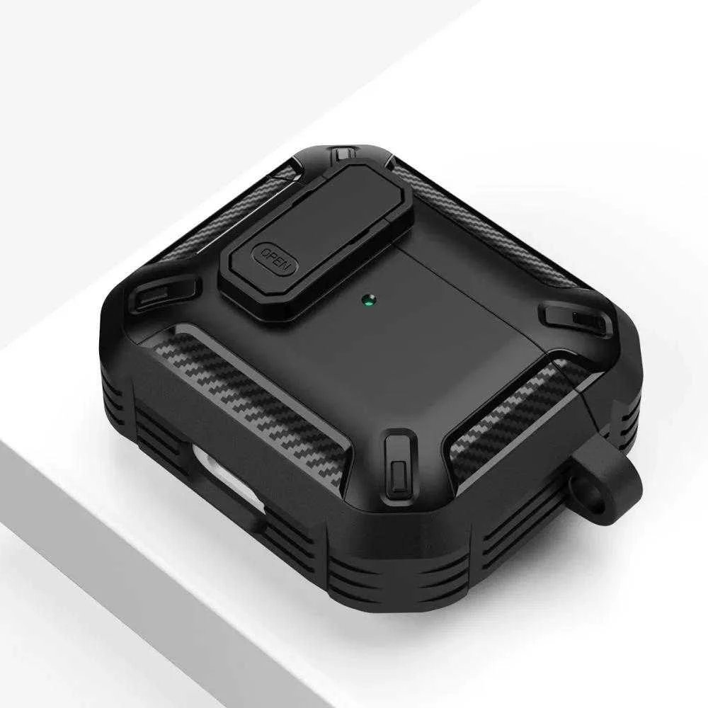 Tech-Protect X-CarboAirPods Pro 1 / 2 – dėklas ausinėms juodos spalvos