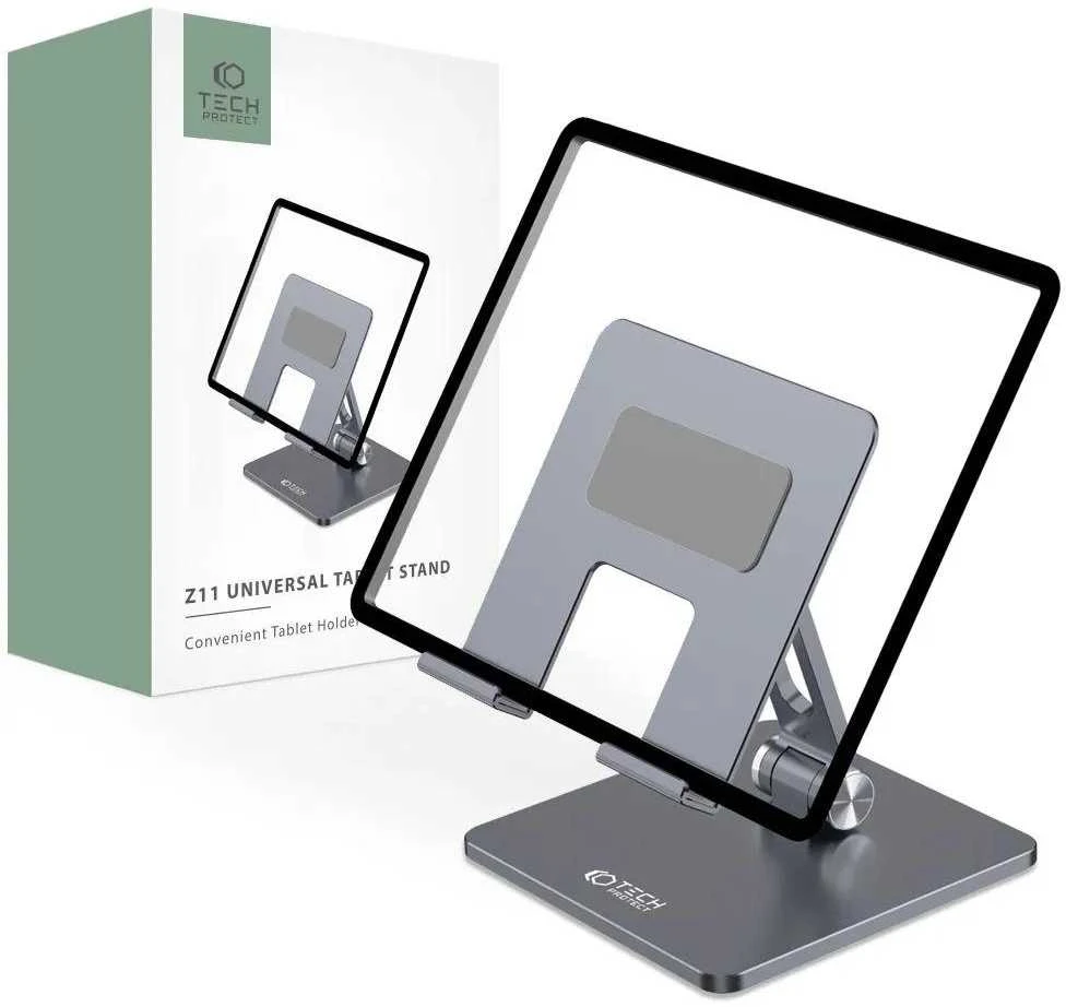 Tech-Protect Z11 stovas, universalus planšetiniams kompiuteriams iki 13″ – pilkos spalvos