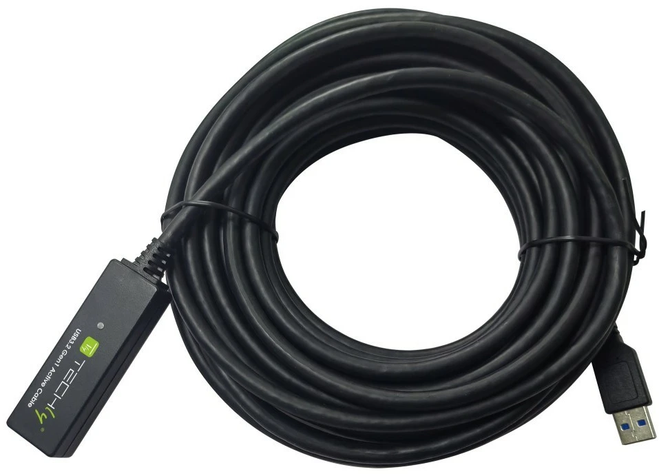 Techly ICUR30100G USB kabelis USB 3.2 Gen 1 (3.1 Gen 1) 10 m USB A Juoda