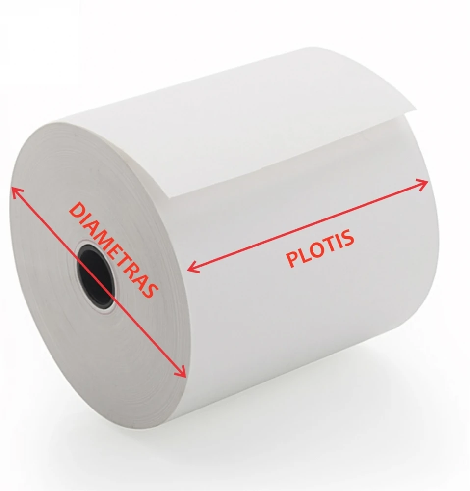 Technoinform Dvisluoksnė kasos juosta OFF/SC, plotis 57mm, ilgis 16m, įvorė 12mm, skersmuo 55 mm, 10vnt./pak.