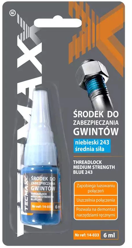 TECMAXX SRIEGIŲ FIKSAVIMO PRIEMONĖ MĖLYNA – VIDUTINIO STIPRUMO 6ml