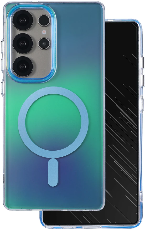 Tecto Shield Aurora dėklas Samsung Galaxy S25 Ultra telefonui, mėlynas