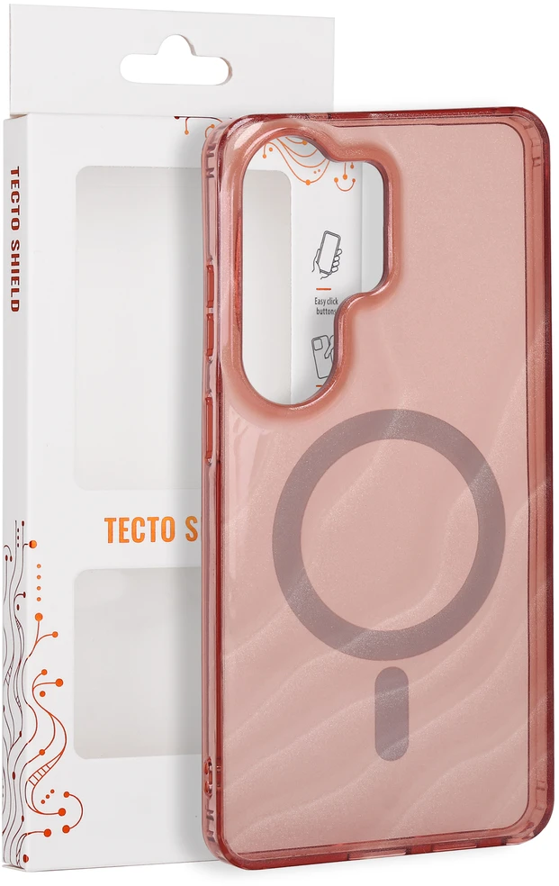 Tecto Shield Desert Mag dėklas Samsung Galaxy S26 Ultra telefonui, terakotos spalvos